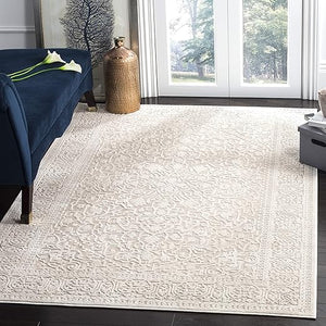 5x8 Oriental Area Rug – Machine Woven Transitional Vintage Rug