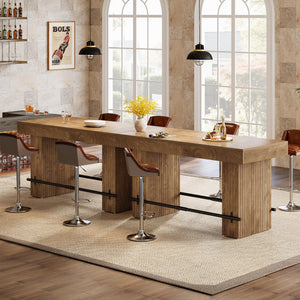 62.2" Industrial Counter Height Bar Table