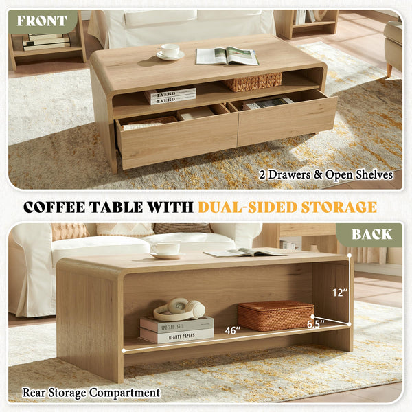 4-Piece Living Room Furniture Set – TV Stand, Coffee Table & 2 End Tables