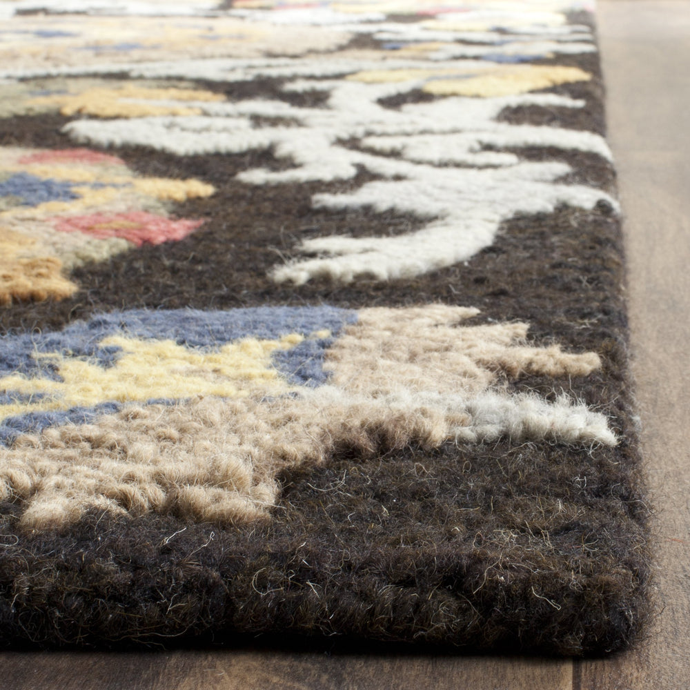 8x10 Handmade Wool Area Rug – Floral Tufted Design