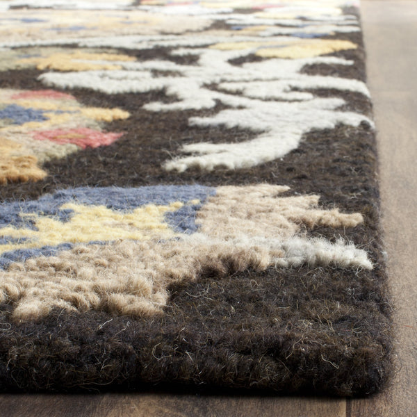 8x10 Handmade Wool Area Rug – Floral Tufted Design