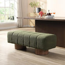 50" Chenille Fabric Upholstered Dining Bench for 2
