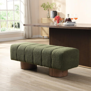 50" Boucle Fabric Dining Bench