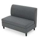 Fabric Storage Loveseat with Hidden Storage - Charcoal