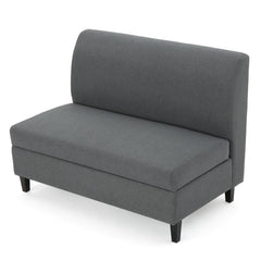 Fabric Storage Loveseat with Hidden Storage - Charcoal