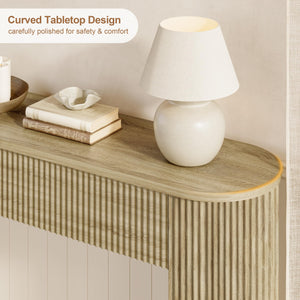Fluted Console Table with Curved Top