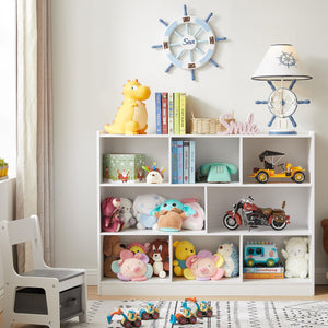 3-Tier 8-Section Bookshelf with Anti-Tilt Device