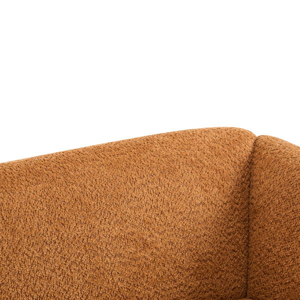 82" Boucle 3-Seater Sofa with Wood Legs