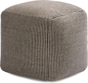 Square Pouf Ottoman Footrest – Cotton Polyester Floor Seating