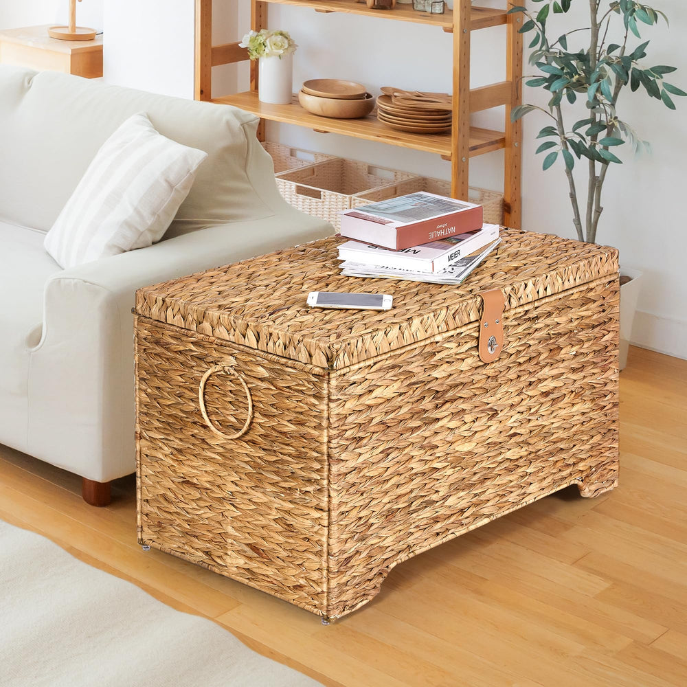 Water Hyacinth Storage Basket with Lid