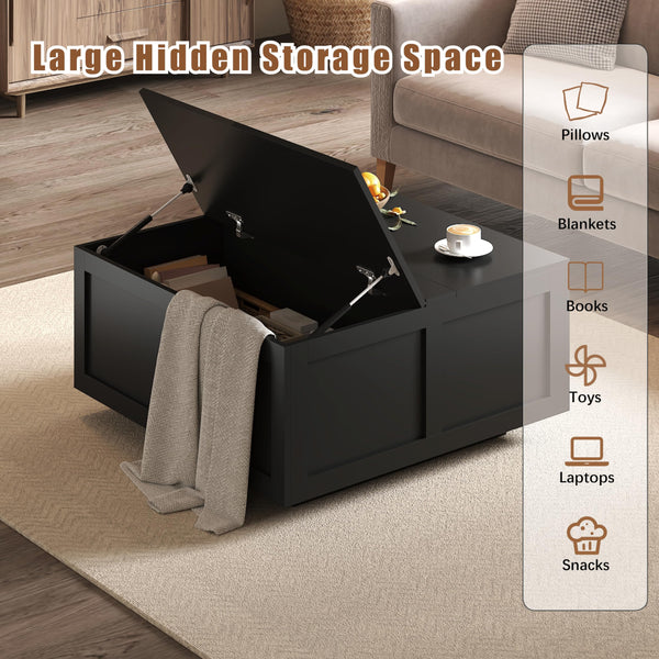 Lift Top Coffee Table with Hidden Storage