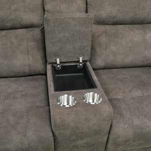 Double Reclining Loveseat with Storage Console & Cup Holders