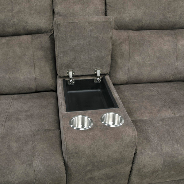 Double Reclining Loveseat with Storage Console & Cup Holders