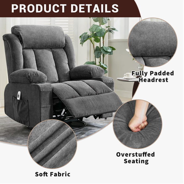 Swivel Glider Rocking Recliner Chair with Cup Holder