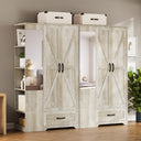 Armoire Wardrobe Closet with Mirror, 2 Doors, Drawer & Shelves – 70"