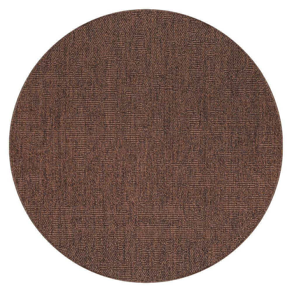 Round Jute-Style Area Rug 6ft – Brown