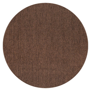 Round Jute-Style Area Rug 6ft – Brown