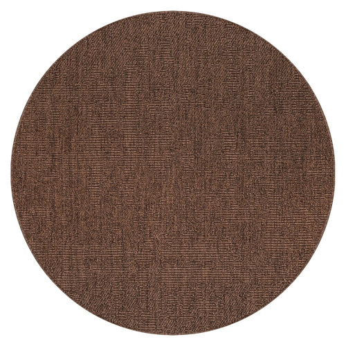 Round Jute-Style Area Rug 6ft – Brown