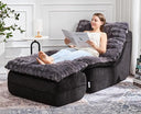 Floor Sofa Couch with Ottoman & Footrest
