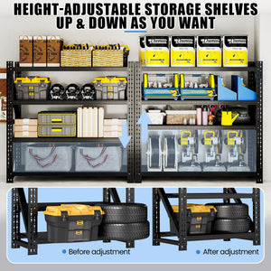 Heavy Duty Garage Storage Shelving Unit, 4-Tier Metal