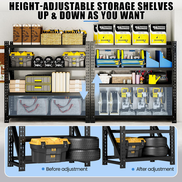 Heavy Duty Garage Storage Shelving Unit, 4-Tier Metal