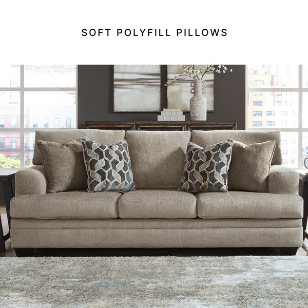 Contemporary Sofa with 4 Toss Pillows