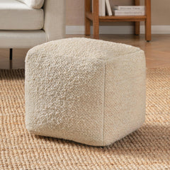 Square Pouf Ottoman Footrest – Decorative Floor Seating