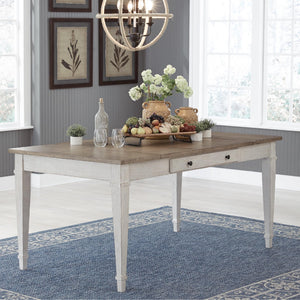 Farmhouse Rectangular Dining Table with Storage