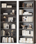 6-Tier Bookcase Set of 2 — 70" Tall