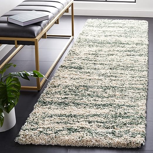 Shag Runner Rug 2'3" x 8' – Plush Polypropylene, Non-Shedding, Machine Made