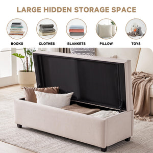 Storage Ottoman Bench with Hidden Storage
