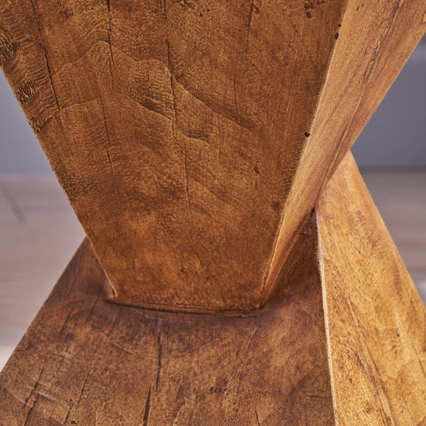 Concrete Accent Side Table – Twisted Hourglass Design