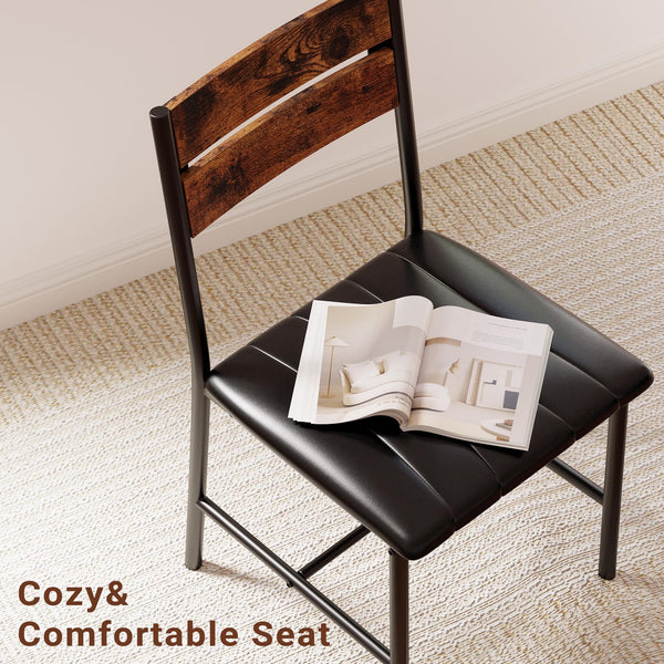 2-Person Dining Table Set with Upholstered Chairs