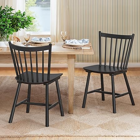 Farmhouse Spindle Back Dining Chairs – Set of 2, 4, 6, or 8