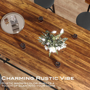 63-Inch Counter Height Bar Table with Metal Footrest