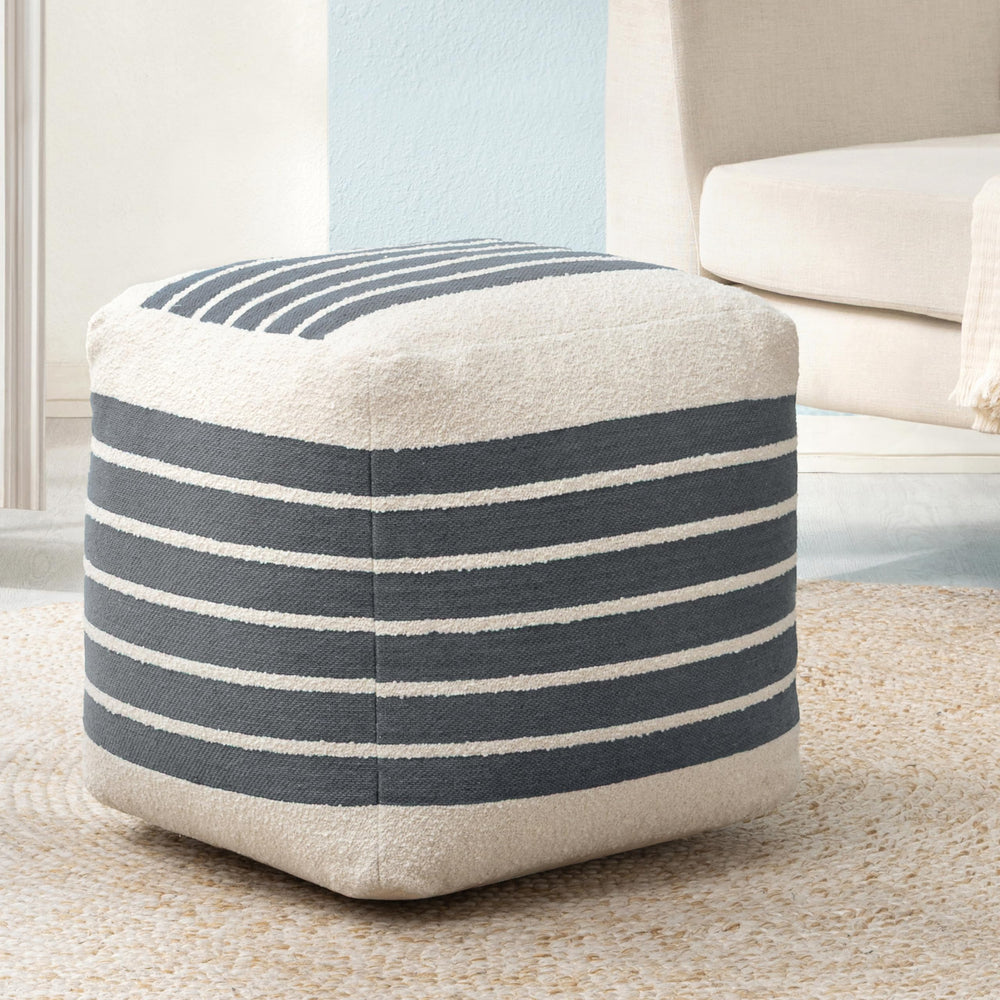Square Cotton Pouf Ottoman Footrest
