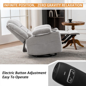 Power Swivel Rocker Recliner Chair with Massage & Heat