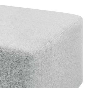 Square Upholstered Ottoman with Velvet Fabric & Wood Legs