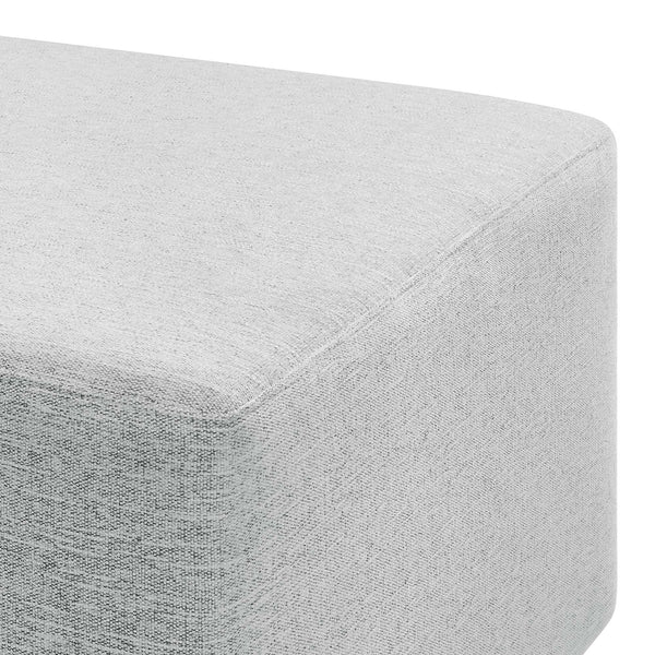 Square Upholstered Ottoman with Velvet Fabric & Wood Legs