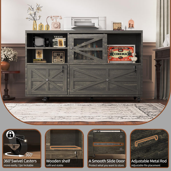 2-Drawer Lateral File Cabinet with Lock