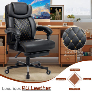 Big and Tall Reclining Office Chair 600 lbs – High Back Ergonomic with Lumbar Support & Footrest