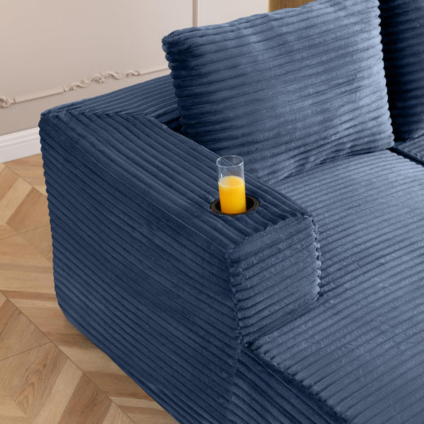 U-Shaped Modular Sectional Sofa with Chaise Lounge