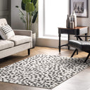 Leopard Print Polypropylene Area Rug – Stain Resistant, Machine Made