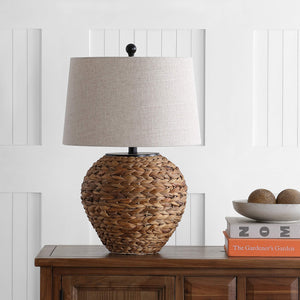 Water Hyacinth Farmhouse Basket Table Lamp