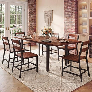 Extendable Dining Table Set with 4 Chairs