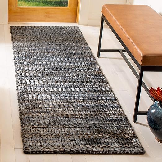 Handmade Jute & Cotton Runner Rug 2'3" x 8'