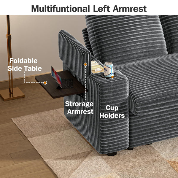 65" Convertible Loveseat Sleeper Sofa with Pull-Out Bed
