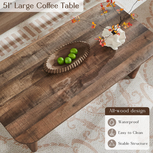 Rectangular Coffee Table with U-Shaped Legs