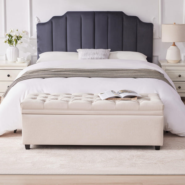 Storage Ottoman Bench with Hidden Storage