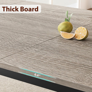 Industrial Dining Table 6-8 Person, 78" Rectangular Kitchen Table